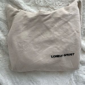 LONELY GHOST DAILY HOODIE IN CREAM - SIZE XL